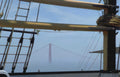 tall ship golden Vintage A4 Photo Print