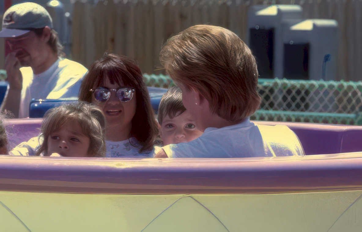 teacup ride summer Vintage A4 Photo Print