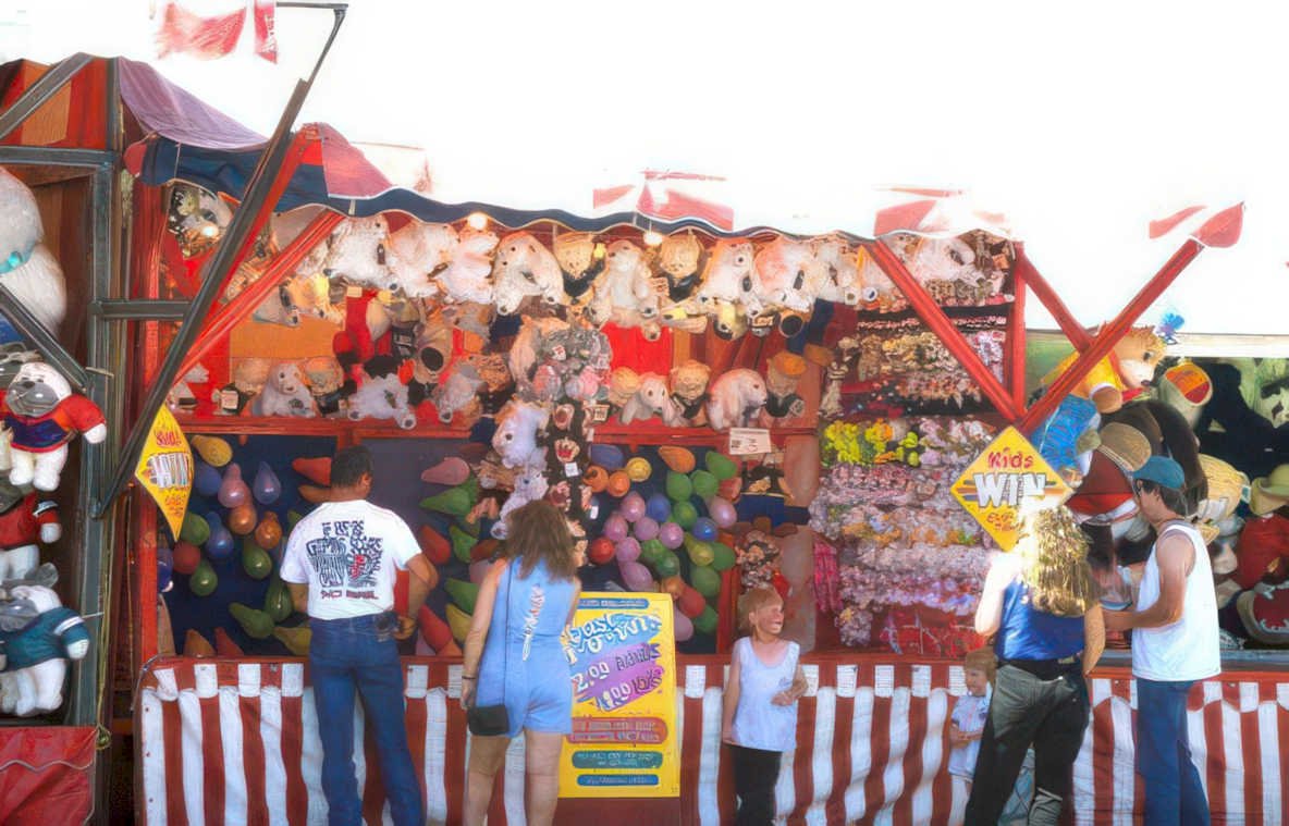 teddy bears carnival Vintage A4 Photo Print