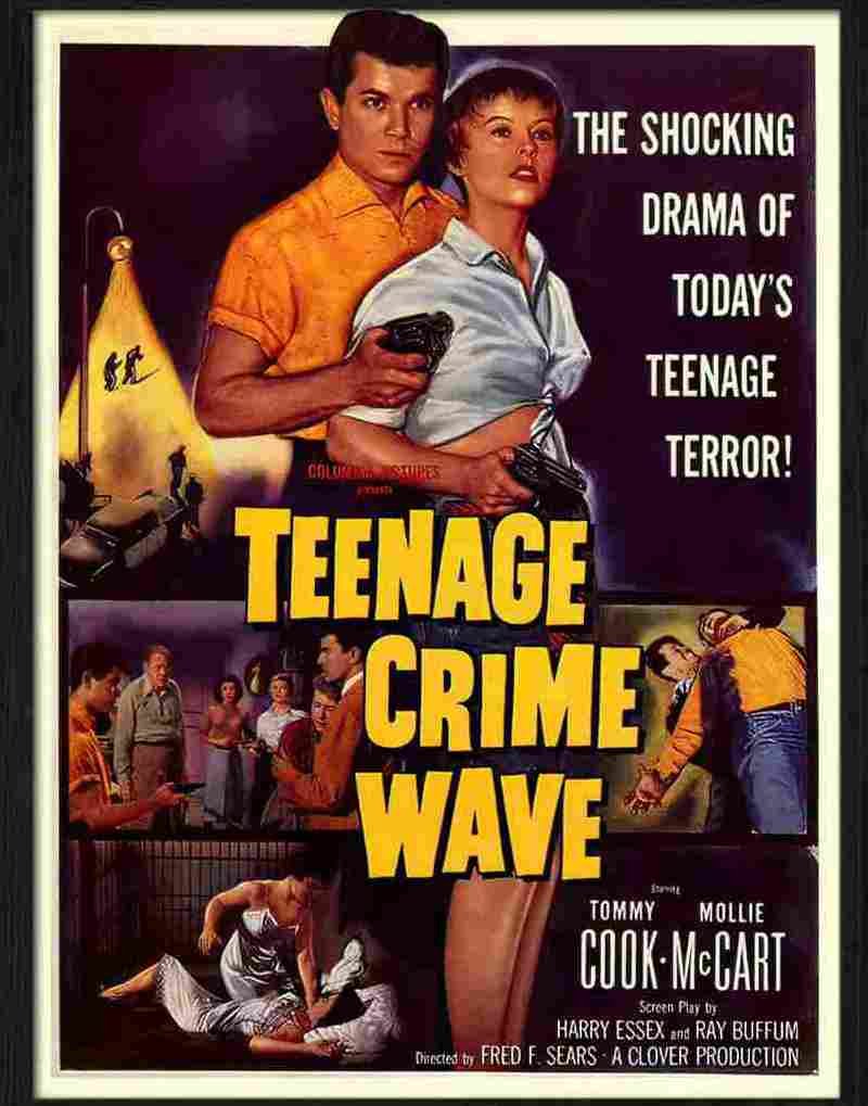 teenage crime wave Advert A4 Photo Print