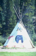 teepee montana bear Vintage A4 Photo Print