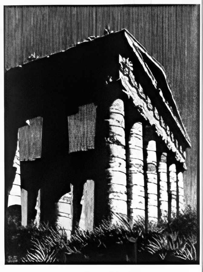 temple of segeste sicily mc escher 1932 A4 Photo Print