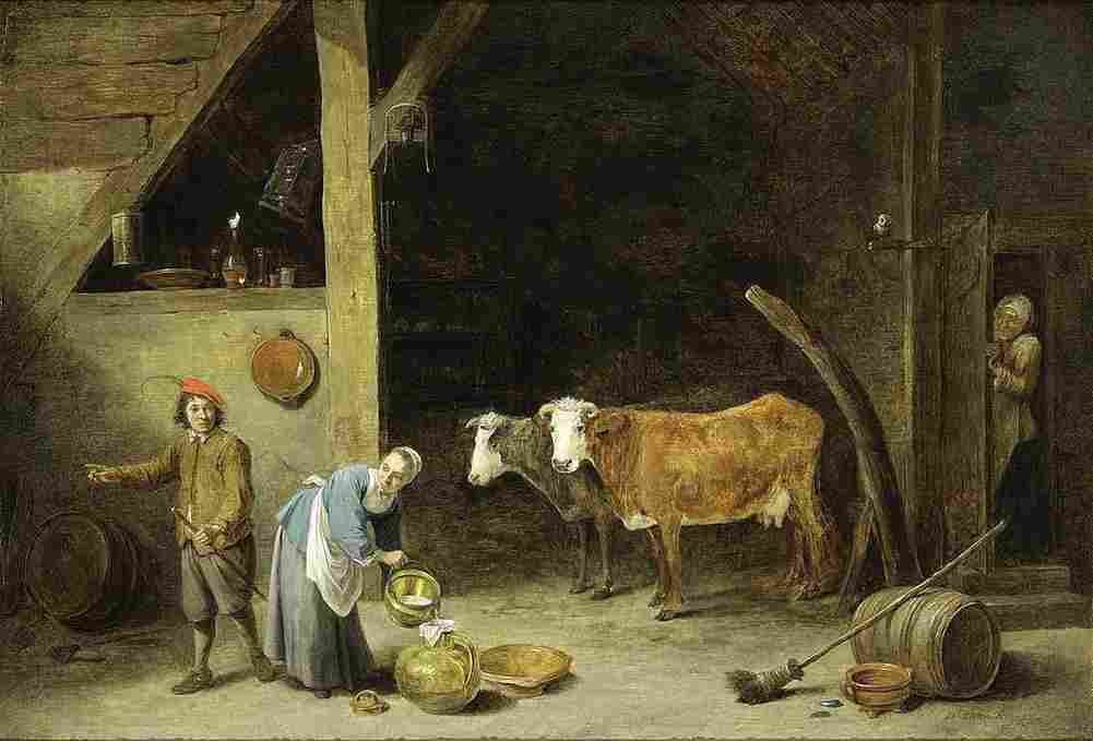 teniers david the younger a barn interior Art A4 Photo Print