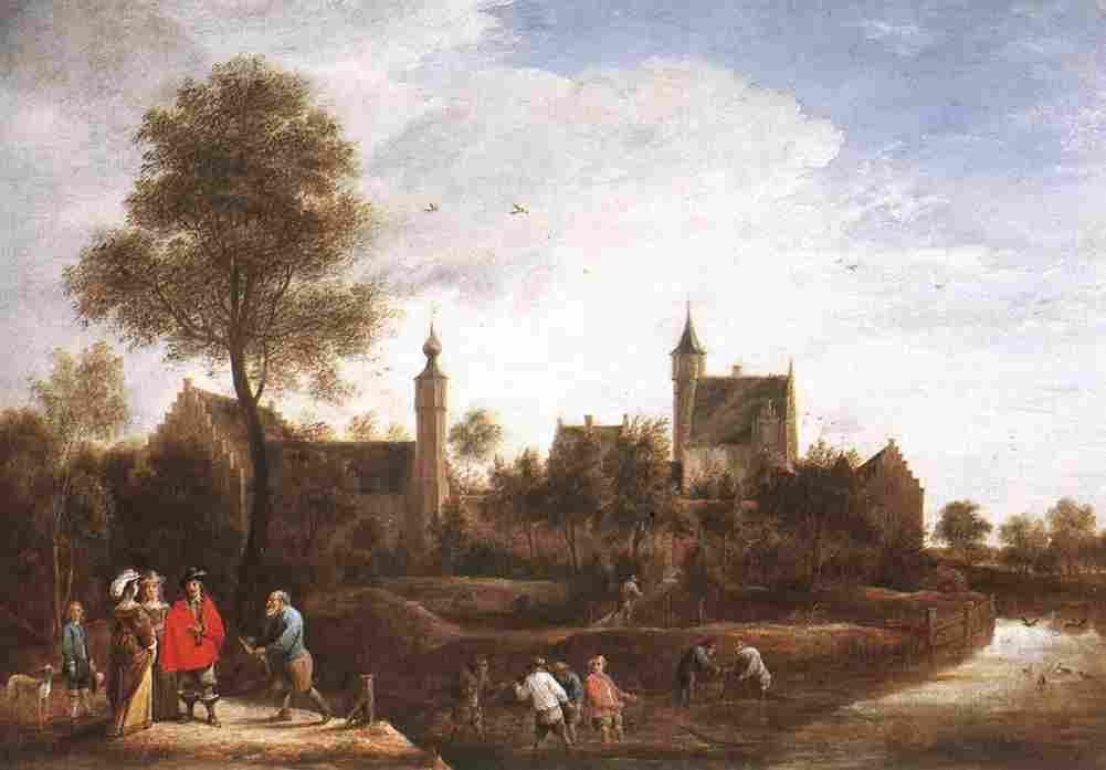 teniers david the younger a view of het sterckshof near antwerp Art A4 Photo Print