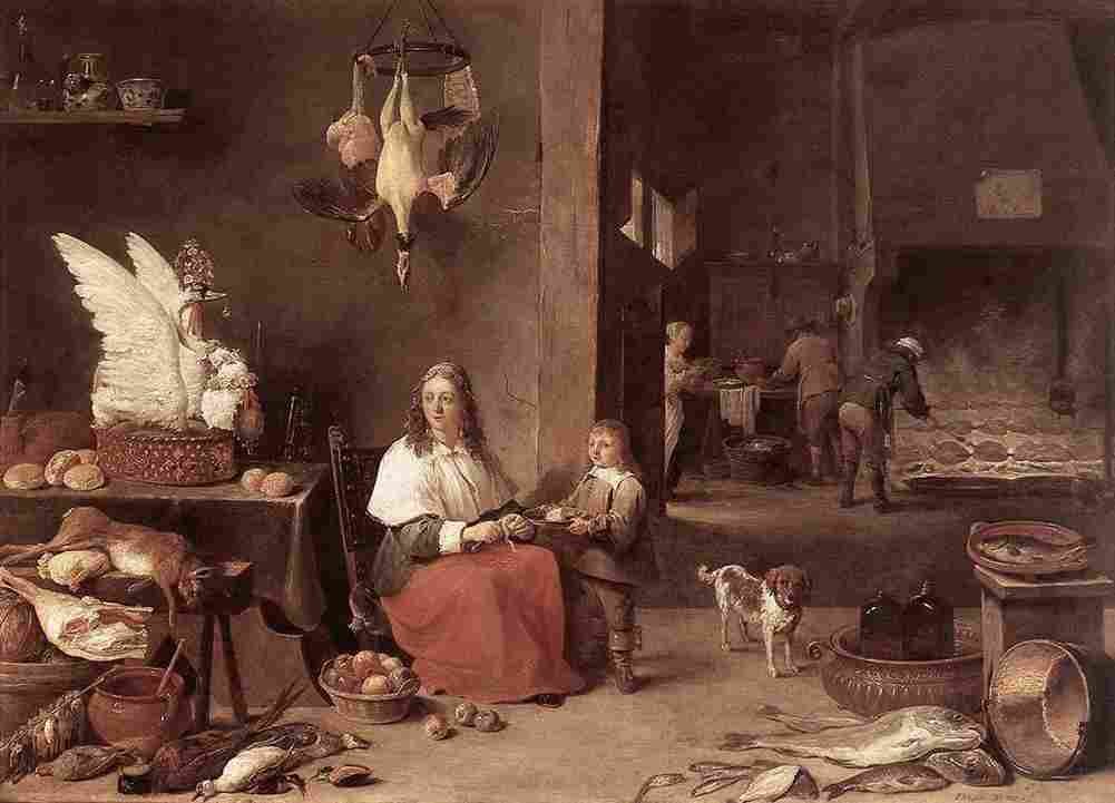 teniers david the younger kitchen scene Art A4 Photo Print