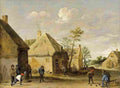 teniers david the younger peasants bowling in a village street Art A4 Photo Print