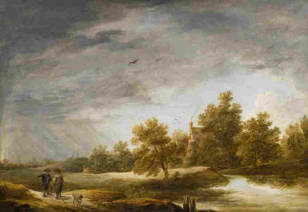 teniers david the younger river landscape with rainbow Art A4 Photo Print