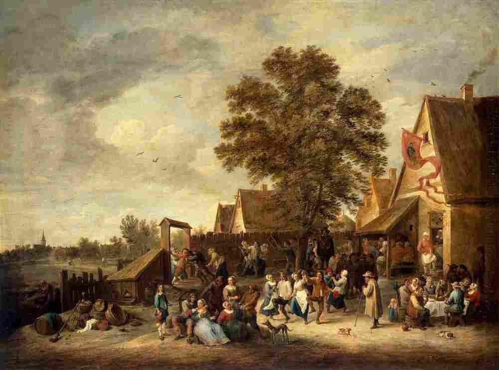 teniers david the younger the village feast Art A4 Photo Print