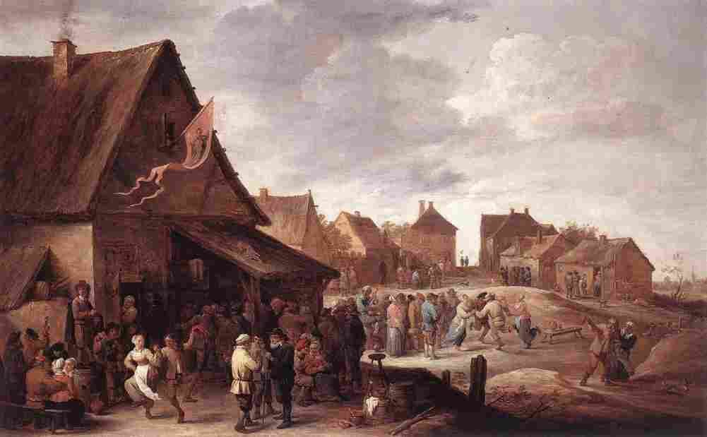 teniers david the younger village feast Art A4 Photo Print