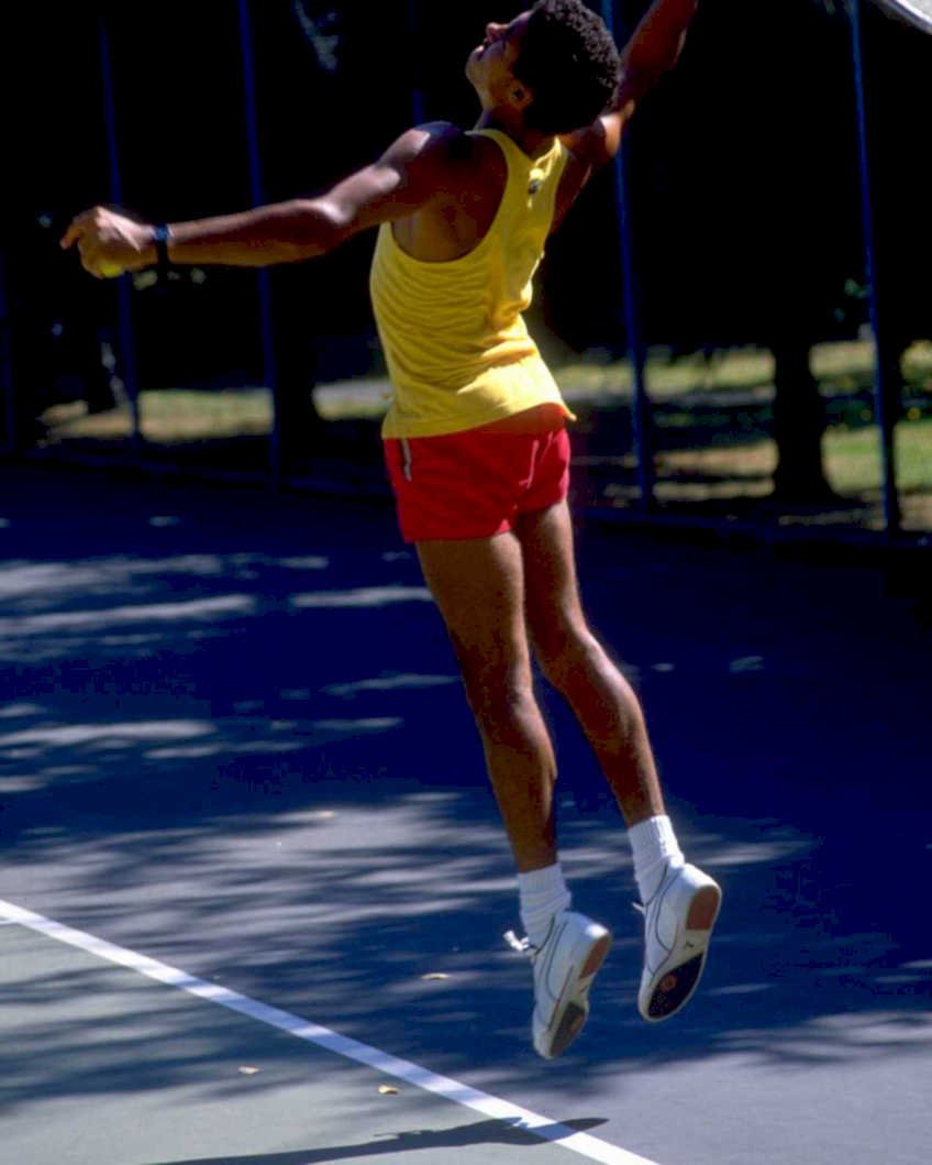 tennis player serve1980s 1990s A4 Photo Print