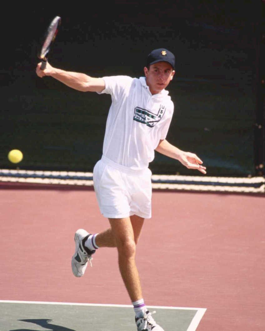 tennis serve player1980s 1990s A4 Photo Print