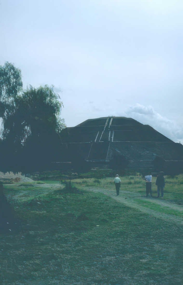 teotihuacan pyramid sun 2 Vintage A4 Photo Print