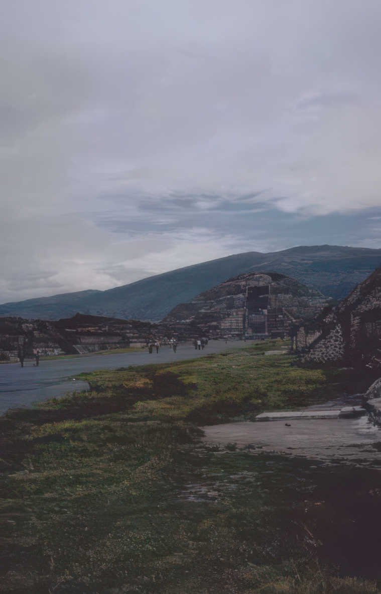teotihuacan pyramid sun 3 Vintage A4 Photo Print