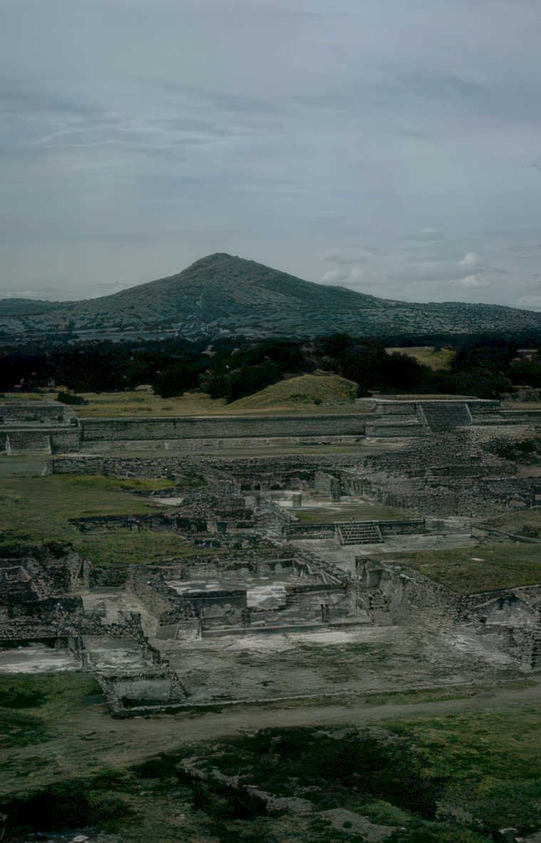 teotihuacan pyramid sun Vintage A4 Photo Print