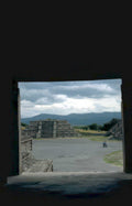 teotihuacan pyramid view Vintage A4 Photo Print