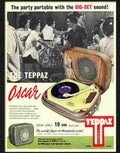 teppaz oscar record player 1960s Advert A4 Photo Print