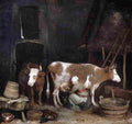 ter A Maid Milking a Cow in a Barn main Art A4 Photo Print