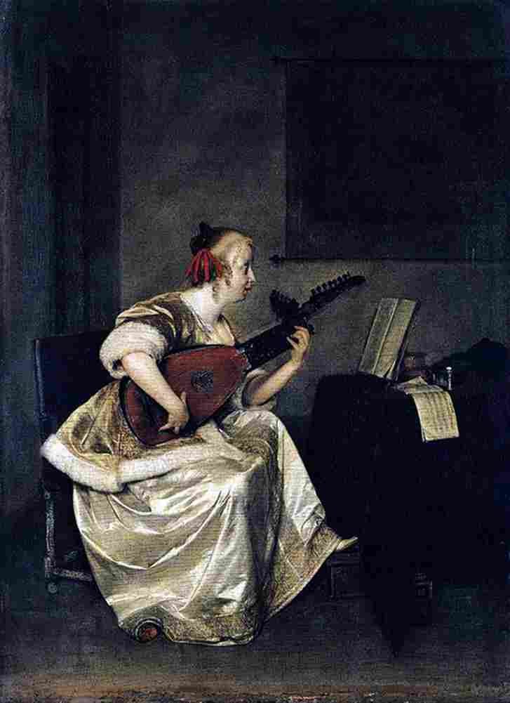 ter Lute Player Art A4 Photo Print