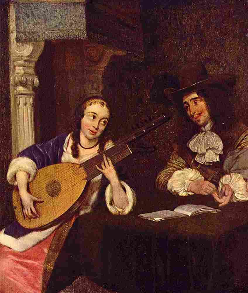 ter Lute Playing Art A4 Photo Print
