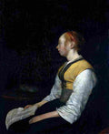 ter Seated Girl in Peasant Costume Art A4 Photo Print