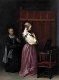 ter Young Woman at Her Toilet with a Maid Art A4 Photo Print