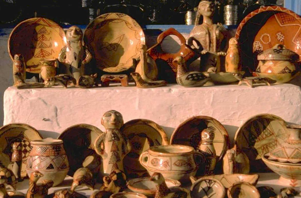 terracotta pottery display 1980s 1990s A4 Photo Print