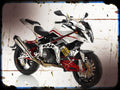 tesi3d A4 Photo Print Motorbike Vintage Aged