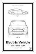 tesla patent print white A4 Photo Print