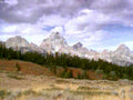 teton mountains meadow1980s 1990s A4 Photo Print