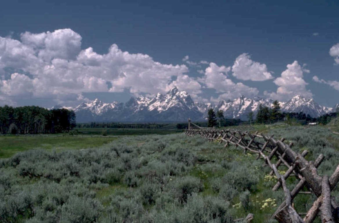 teton mountains scape 1980s 1990s A4 Photo Print
