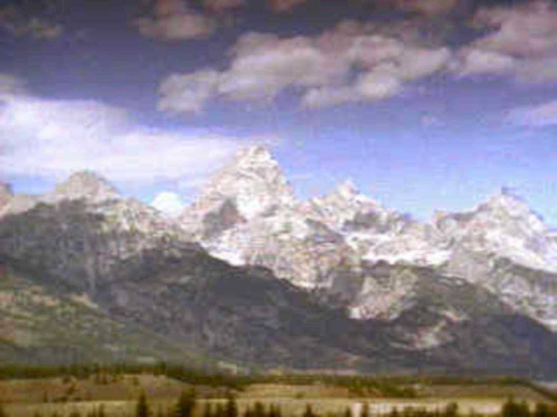 teton range snowy1980s 1990s A4 Photo Print
