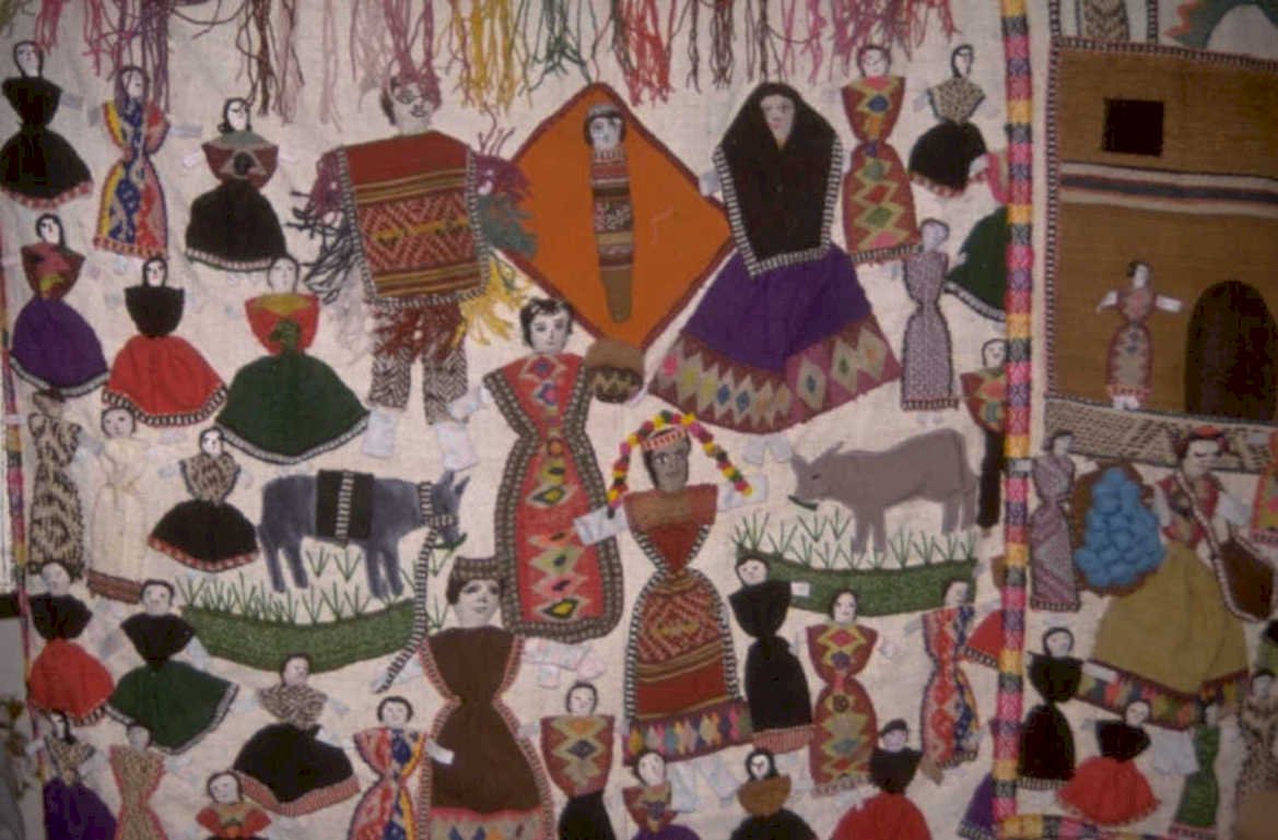 textile andes panel 1980s 1990s A4 Photo Print