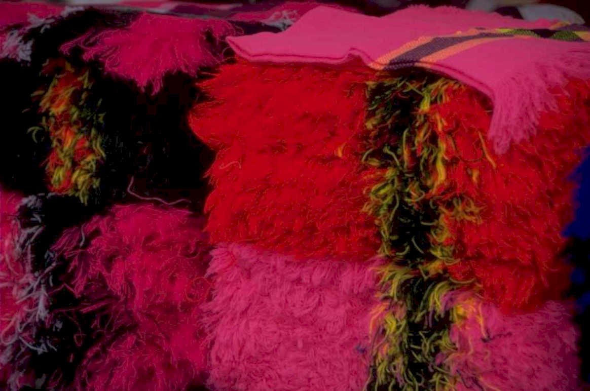 textile swatches colors 1980s 1990s A4 Photo Print