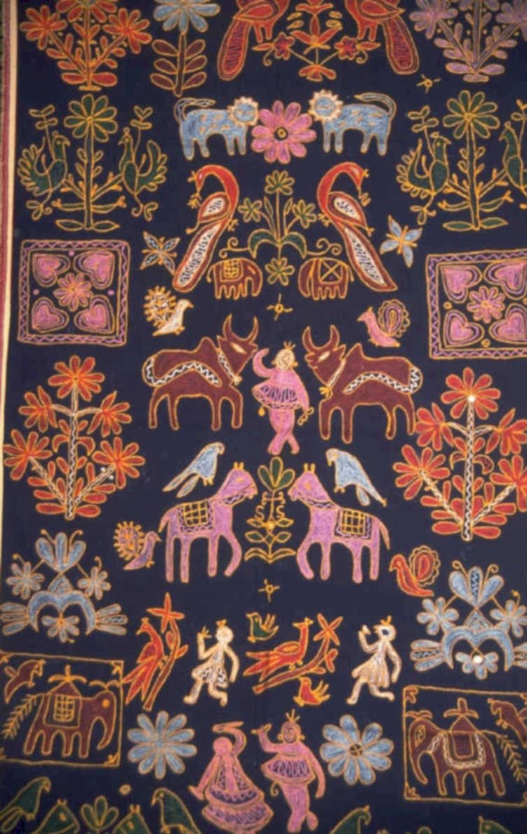 textile tapestry animals 1980s 1990s A4 Photo Print
