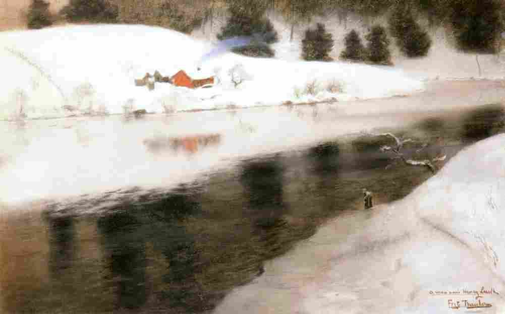 tha Winter at Simoa River Art A4 Photo Print