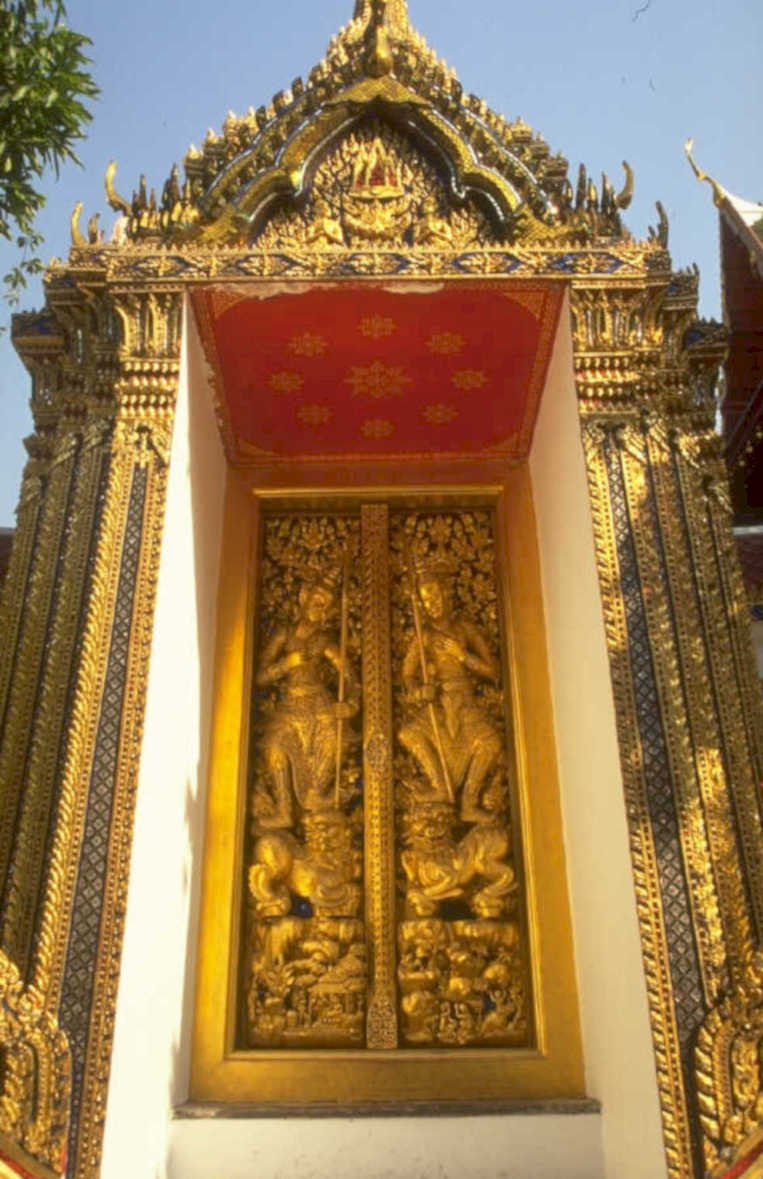 thai temple doorway 1980s 1990s A4 Photo Print