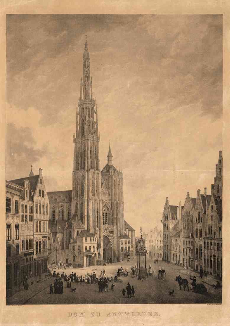 the Cathedral in Antwerp domenico quaglio the younger 2 A4 Photo Print