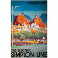 the electric simplon line otto baumberger 1929 2 Advert A4 Photo Print