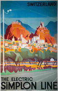 the electric simplon line otto baumberger 1929 4 Advert A4 Photo Print
