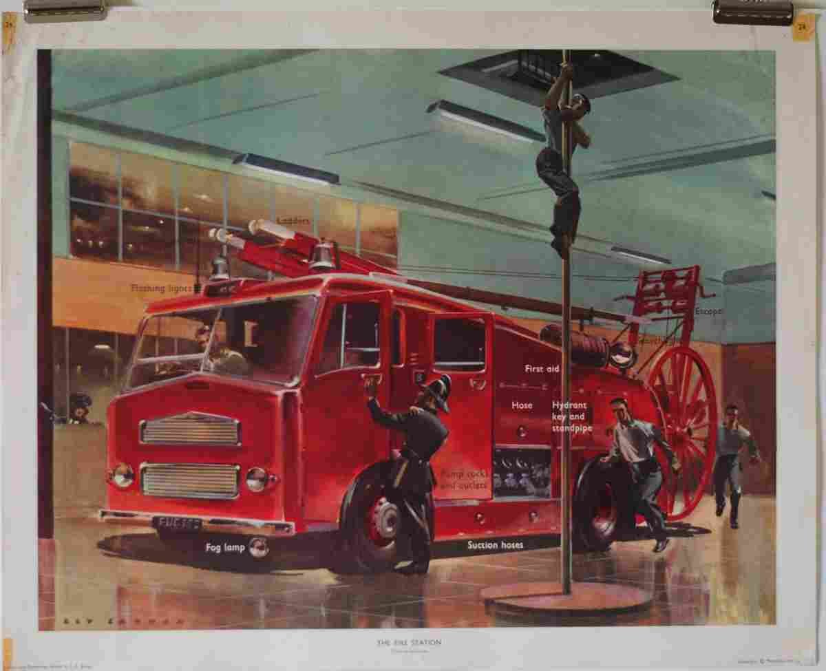 the fire station Advert A4 Photo Print