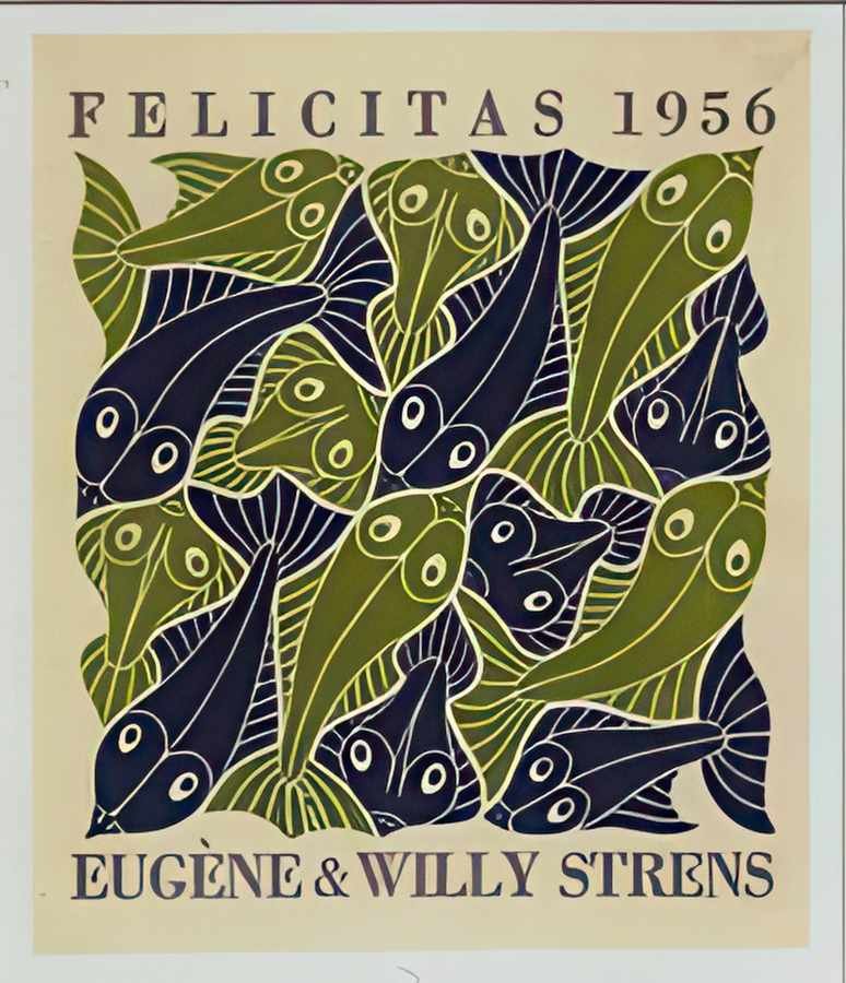 the four elements water mc escher 1952 A4 Photo Print