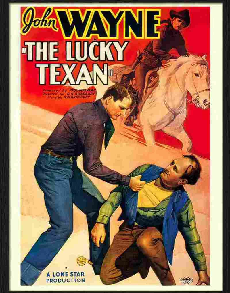 the lucky texan john wayne western movie poster 1934 Advert A4 Photo Print