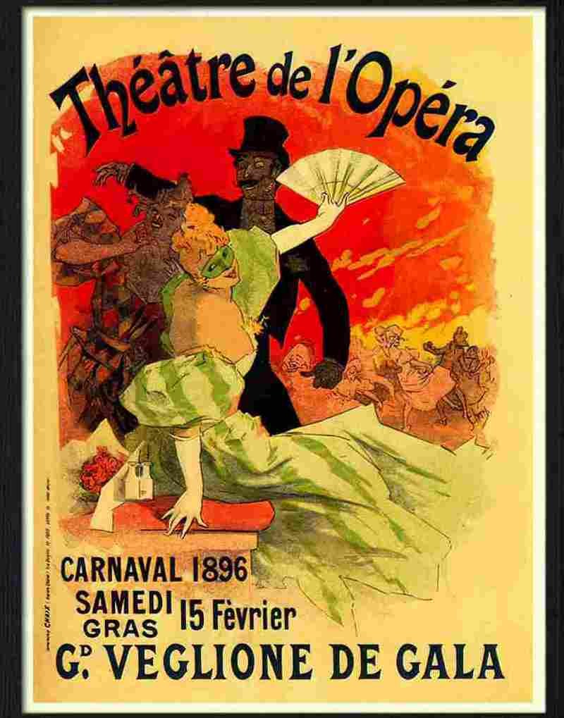 theatre de l'opera jules cheret 1896 poster Advert A4 Photo Print