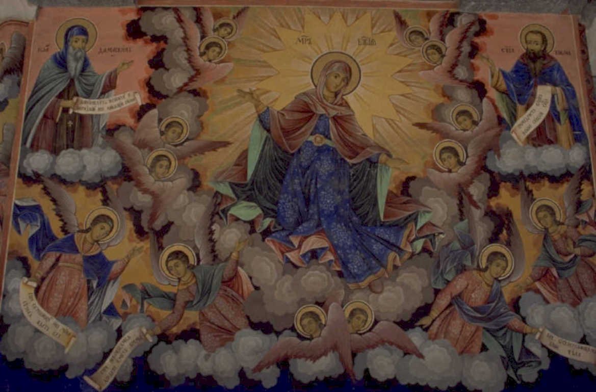 theotokos angels icon 1980s 1990s A4 Photo Print