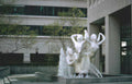 three figures fountain Vintage A4 Photo Print