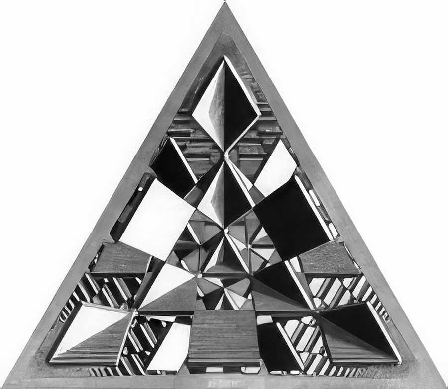 three intersecting planes mc escher 1954 A4 Photo Print
