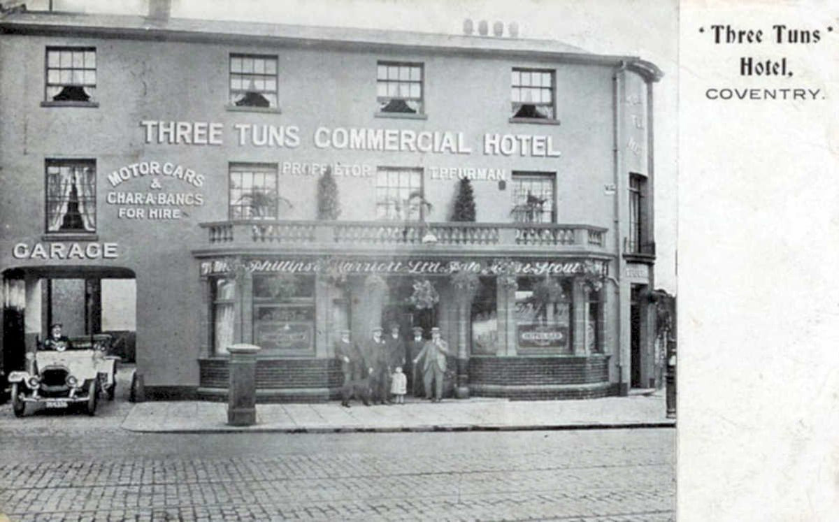 three tuns hotelVintage 1880s 1900s A4 Photo Print