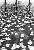 three worlds mc escher 1955 A4 Photo Print