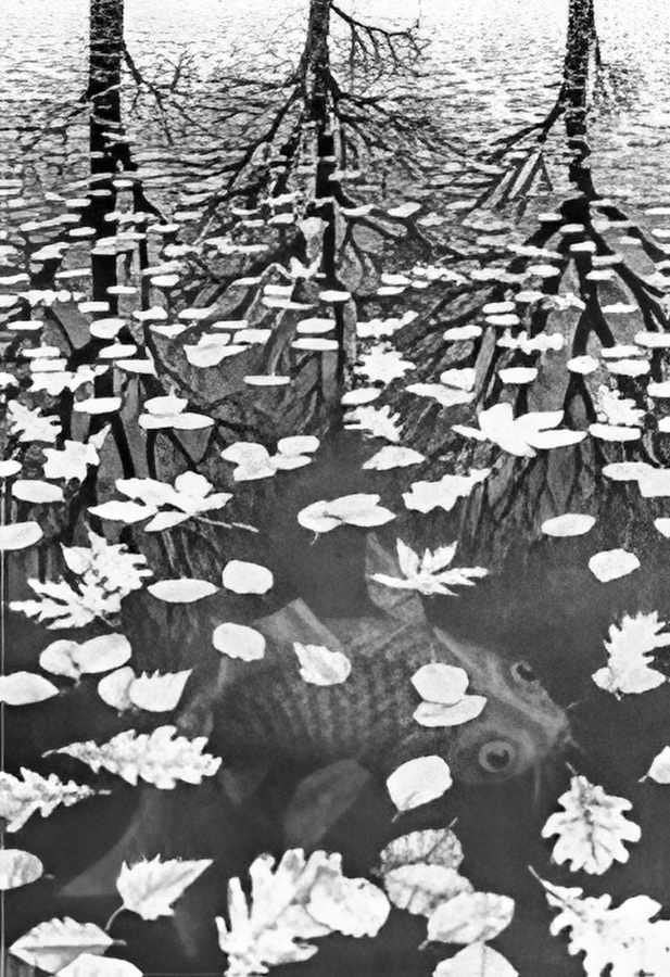 three worlds mc escher 1955 A4 Photo Print
