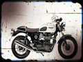 thruxton ace A4 Photo Print Motorbike Vintage Aged